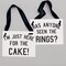 Ritzy Rose 2 Funny Ring Bearer Sign - Black on 11x8in White Linen Cardstock with Black Ribbon